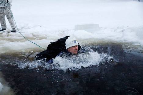 Jääkäriprikaatin arktinen taistelukoulutus on vaativaa. Kuva kansainvälisestä talviharjoituksesta Sodankylässä vuonna 2018.