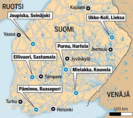 suomen laskettelukeskukset kartta Pienissä rinteissä riittää charmia – 6 perheystävällistä 