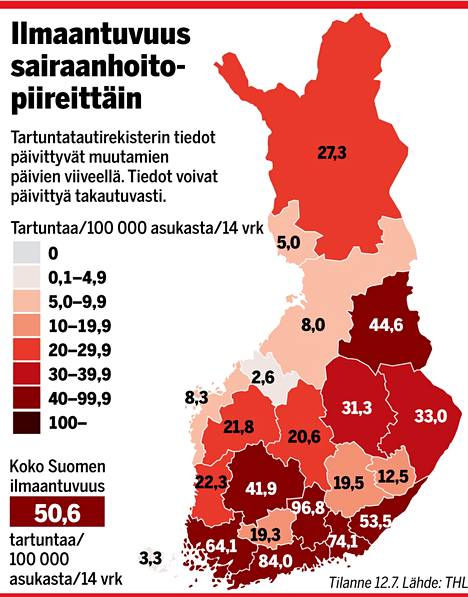 Suomen koronatilanne .: 133 tartuntaa, katso tilanne eri kunnissa -  Kotimaa - Ilta-Sanomat