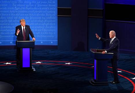 Trump ja Joe Biden ottivat yhteen ensimmäisessä vaaliväittelyssä 29. syyskuuta 2020. 