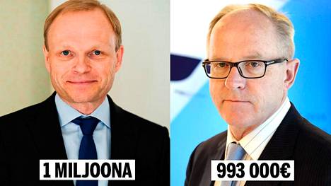 Fortumin Pekka Lundmark ja Finnairin Pekka Vauramo.