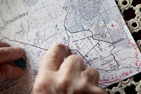 Tuomas Gerdtillä on tallella kartta, joka kertoo Sevastopolista käydyistä taisteluista.