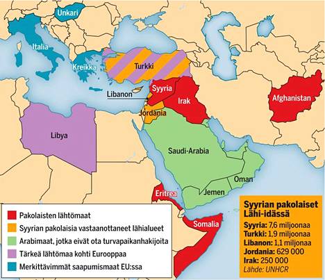 Rikkaissa arabimaissa turvapaikanhakijaluku 0 – ”Eivät ole sitoutuneet  pakolaisten suojeluun” - Ulkomaat - Ilta-Sanomat