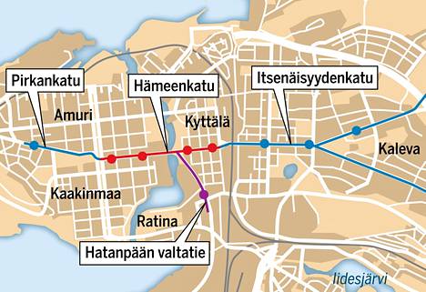 Kaksi tärkeää ratikkakatua viimeistelty Tampereella – valmiusaste pian 90  prosenttia - Tampereen seutu - Ilta-Sanomat