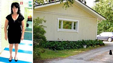 Kuvassa vasemmalla tuomittu Virpi Hannele Niemi. Kuvassa oikealla talo, jossa tappo tapahtui.