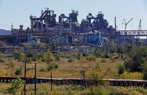 Ukrainan joukot puolustivat keväällä Mariupolissa kuukausien ajan Azovstalin terästehdasta, joka oli viimeinen valtaamaton alue kaupungissa. Kuva tehdaslueelta otettiin sunnuntaina.