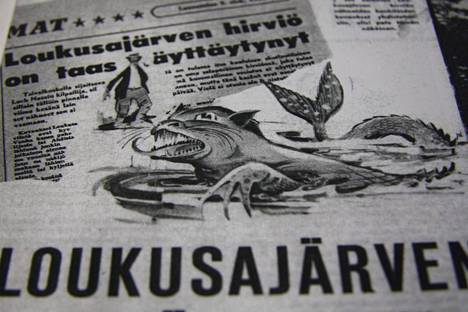 Ilta-Sanomat uutisoi vuonna 1958 Loukusanjärven vesihirviöstä.
