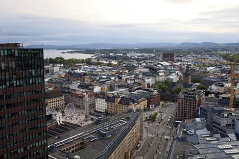 Hotellista on upeat näkymät Oslon yllä.
