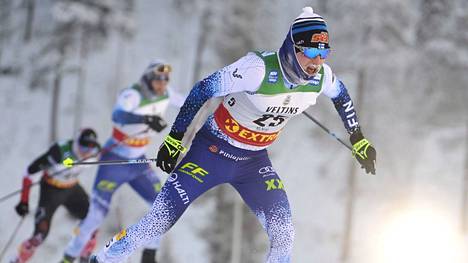 Remi Lindholm, 23, vahvisti, että Rukalla oli kylmä hiihtää.