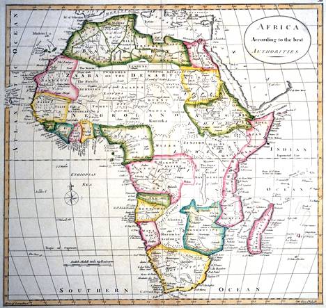 Afrikan kartta vuonna 1900.