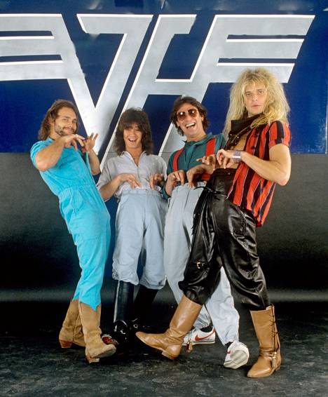 Van Halen -yhtye vuonna 1981: Michael Anthony, Eddie Van Halen, Alex Van Halen ja David Lee Roth.