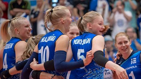 Suomen naisten lentopallomaajoukkuetta vuonna 2018.