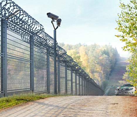 This is what the eastern border fence looked like in the observation photos of the border guards.