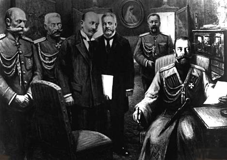 Oikealla kuvattu Nikolai II, joka jäi Venäjän viimeiseksi keisariksi.