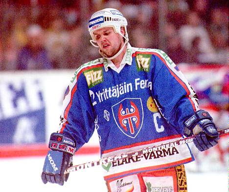 Timo Jutila Ilves-Tappara-pelissä marraskuussa 1995.