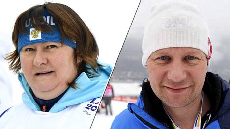 Jelena Välbe työskentelee Venäjän hiihtoliiton puheenjohtajana. Toni Roponen on tunnettu hiihtovalmentaja.