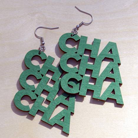 Cha cha cha earrings were also available.