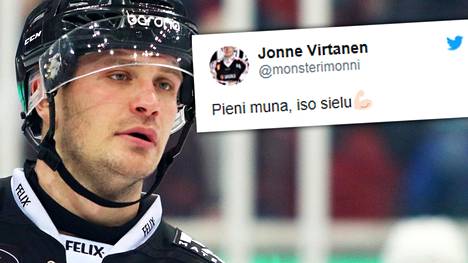 Jonne Virtanen kommentoi alastonkuvaa lyhyesti Twitterissä.