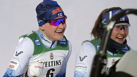 Johanna Matintalo (vas.) antoi Kuusamossa vahvan näytön myös tulevien olympiakisojen matkajakoa ajatellen.