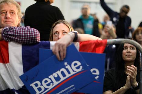 Sandersin kannattajia Myrtle Beachissa, esivaaliin valmistautuvassa Etelä-Carolinassa keskiviikkona.