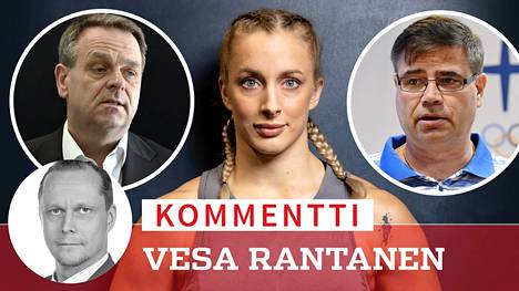 Olympiakomitea on juuttunut häirintäskandaalien verkkoon, jossa pyristelevät Jan Vapaavuori (vas.), Anni Vuohijoki ja irtisanoutunut Mika Lehtimäki.