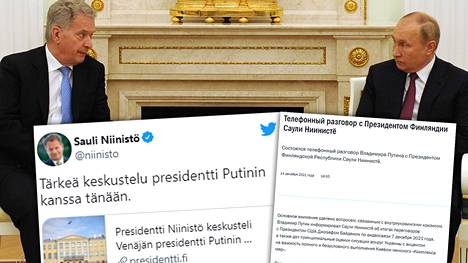 Sauli Niinistön ja Vladimir Putinin puhelinkeskusteluista paljastuu lisää yksityiskohtia Kremlin tiedotteesta.