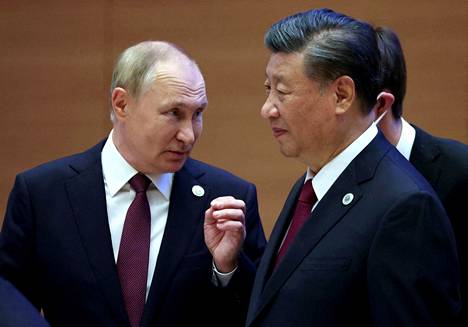 Venäjän presidentti Vladimir Putin tapasi Kiinan johtajan Xi Jinpingin Uzbekistanissa syyskuusssa 2022.