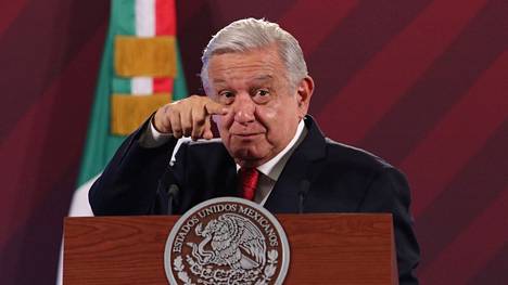 Meksikon presidentti Andrés Manuel López Obrador esiintyy lehdistötilaisuuksissa joka päivä.