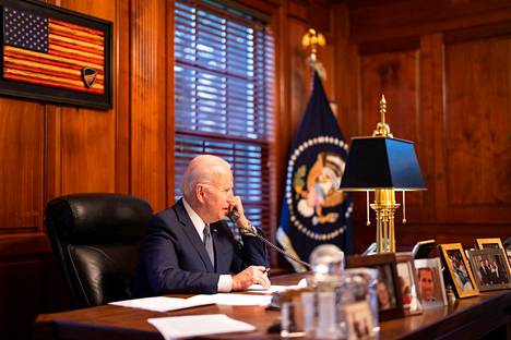 Biden osallistui puhelinkokoukseen Wilmingtonissa, jossa presidentti viettää uuttavuotta.