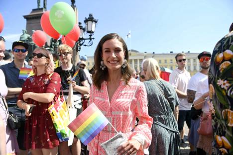 Pääministeri Sanna Marin on toiminut Pride-tapahtuman suojelijana parina edellisvuonna.