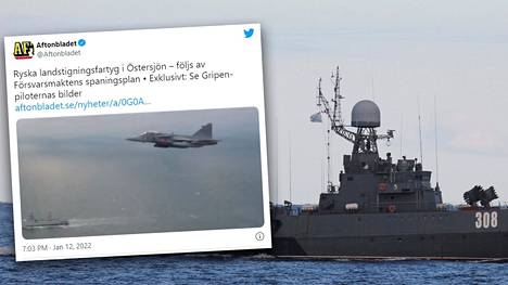 Aftonbladet julkaisi ruotsalaisten hävittäjälentäjien venäläisaluksista ottamat kuvat keskiviikkona.