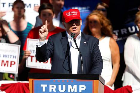 Donald Trump kampanjoi Washingtonin osavaltiossa toukokuussa 2016.