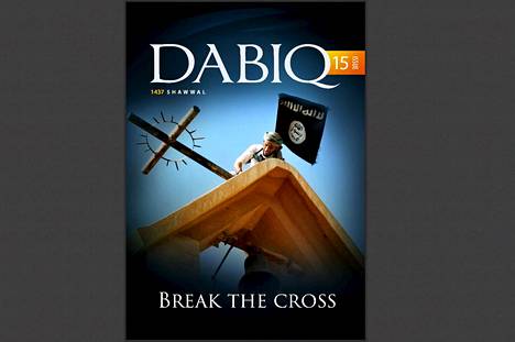 Kuvakaappaus Isisin Dabiq-lehdessä, jossa on julkaistu väitetyn ”suomalaisnaisen” kirjoittama kirjoitus hänen radikalisoitumisestaan.