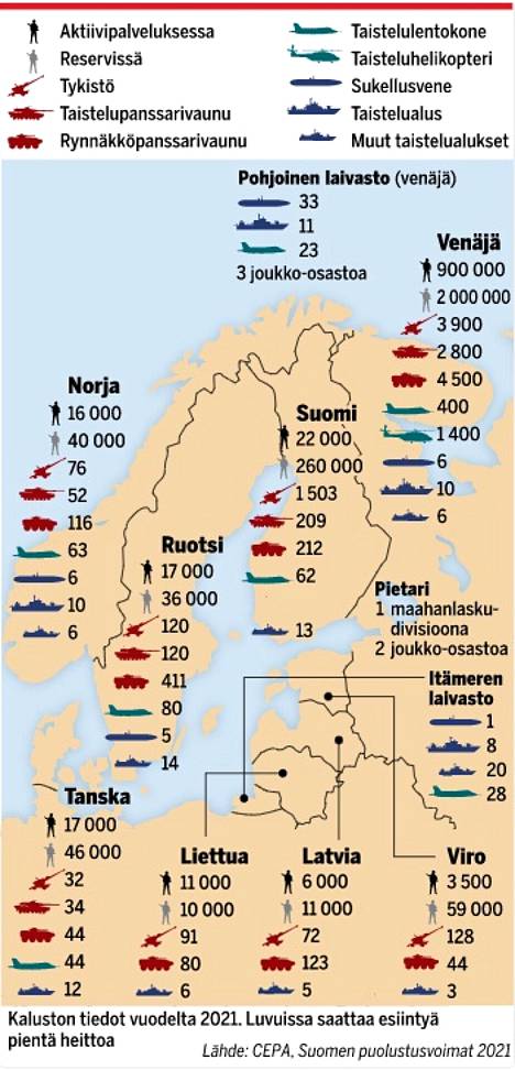 Kartta paljastaa horjuvat voimasuhteet Itämerellä näin ahtaalle Ruotsin ja Suomen Nato