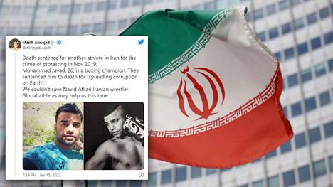 Iran on tuominut nyrkkeilijä Mohammad Javadin kuolemanrangaistukseen.