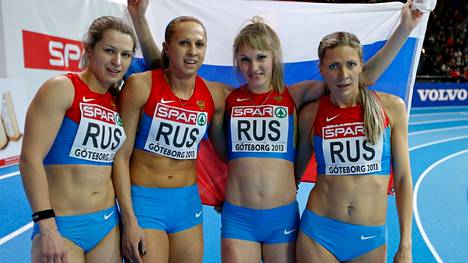 Venäläiset eivät ole tervetulleita yleisurheilukisoihin. Kuva vuodelta 2013.
