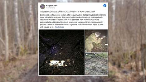 Karjalan Valli -ryhmä löysi kaatuneen suomalaisjääkärin jäänteet Kuuterselästä.