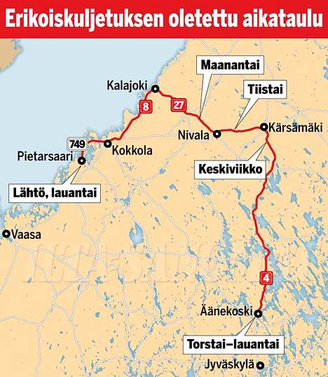 Suomen maantiehistorian jättimäisin kuljetus matelee Nelostietä 15 km/h,  alla pyörii 92 rengasta – tältä se näyttää - Kotimaa - Ilta-Sanomat