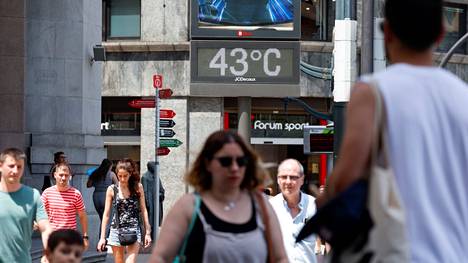 Kesäkuussa Espanjan Bilbaossa mitattiin 43 astetta lämmintä. 
