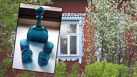 Tanja Frejman osti Nanny Stillin Flindari -lasit ja -karahvin viidellä eurolla.