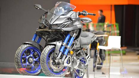 Yamahan kolmipyöräinen Niken-malli esittäytyi suomalaisille ensimmäisen kerran Helsingin MP-näyttelyssä helmikuussa.