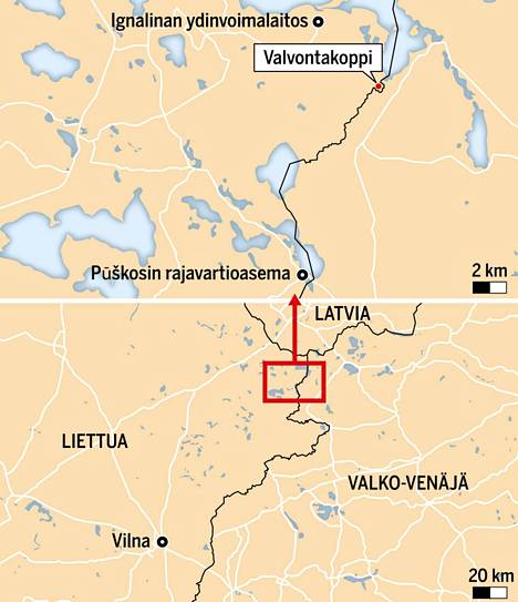 IS seurasi suomalaisten rajavartijoiden työtä Liettuan koillisosan järvialueella.