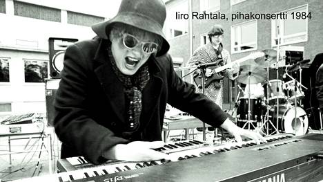 Pianisti Iiro Rantala esiintyi Iiron Maiden -yhtyeensä kanssa Oulunkylän yhteiskoulussa vuonna 1984.