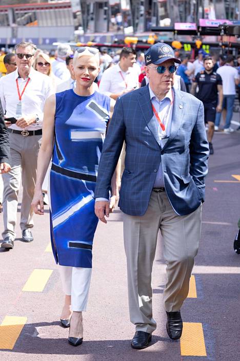 Prinsessa Charlene ja ruhtinas Albert olivat pitkästä aikaa yhdessä Monacon F1-kisoissa.