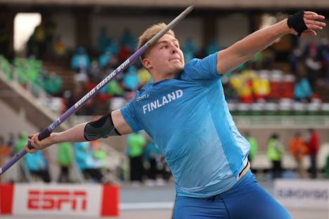 Janne Läspä voitti alle 20-vuotiaiden MM-kultaa Nairobissa, Keniassa elokuussa 2021.