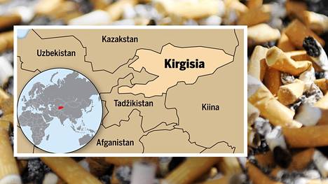 Ulkoministeriön lehden mukaan yli 15-vuotiaista kirgisialaispojista ja -miehistä yli puolet tupakoi.