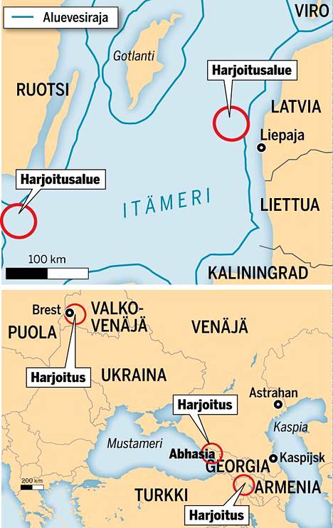 Venäjä näyttää nyt voimaa useissa paikoissa – sotaharjoituksia käynnissä  Itämerellä, Armeniassa, Valko-Venäjällä… - Ulkomaat - Ilta-Sanomat