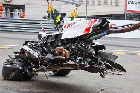 Mick Schumacherin auto tuhoutui pahasti Monacon osakilpailussa.