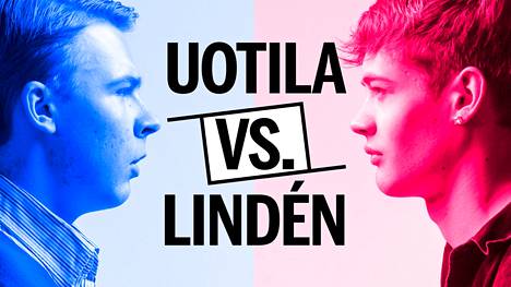 Kokoomuslainen Mats Uotila ja vasemmistolainen Lauri Lindén väittelevät viikoittain ajankohtaisista aiheista.