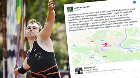 Jami ”Kimmon poika” Kinnunen kertoo Facebookissa epäonnestaan EM-kisoissa ja sukunimensä aiheuttamasta taakasta.